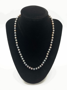 Fresh Water Gray Dyed Pearl Necklace