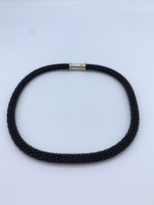 Black Onyx Bead Choker Necklace