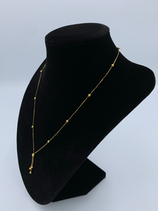 14K Yellow Gold Bead Necklace