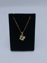 Load image into Gallery viewer, 14K Yellow Gold Free Form Diamond Necklace
