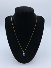 Load image into Gallery viewer, 14K Yellow Gold Blue Topaz and Diamond Necklace
