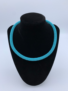Turquoise Bead Choker Necklace