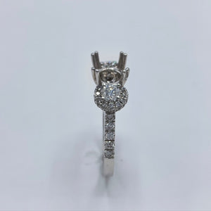Venetti 14K White Gold Semi-Mount Engagement Ring