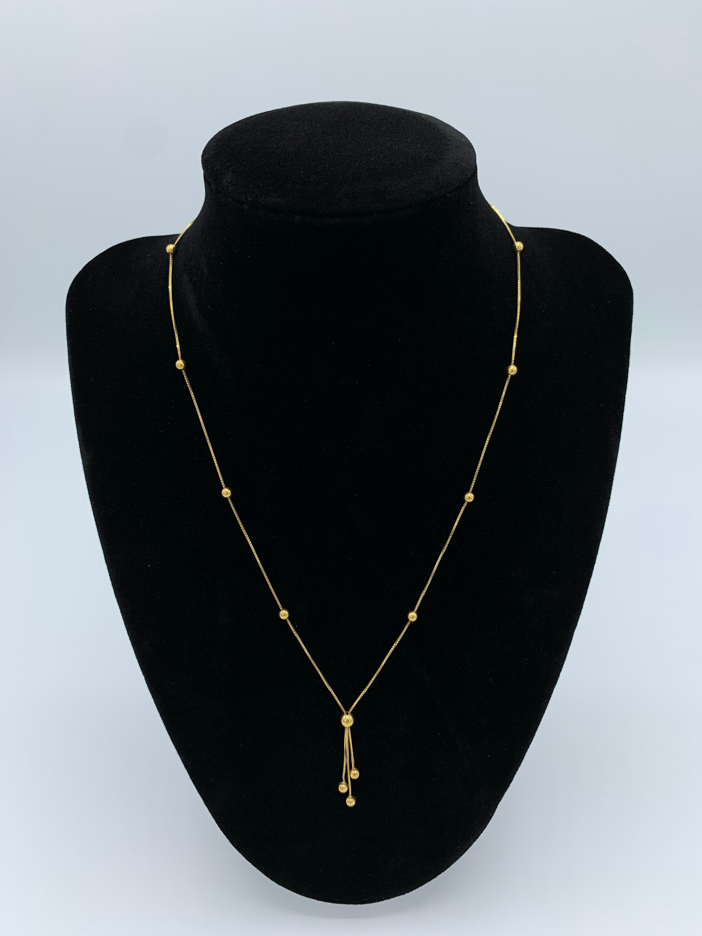 14K Yellow Gold Bead Necklace