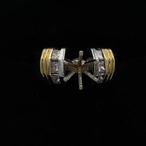14K Two-Tone Semi-Mount Engagement Ring