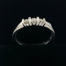 Load image into Gallery viewer, 14K White Gold 3 Diamond Wedding Band
