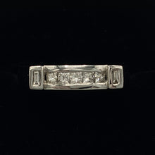Load image into Gallery viewer, 14K White Gold Three Sided Diamond Band
