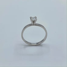 Load image into Gallery viewer, 10K White Gold .25 Ct Princess Cut Diamond Engagement Ring
