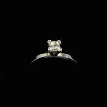 Load image into Gallery viewer, 10K White Gold .25 Ct Princess Cut Diamond Engagement Ring
