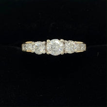 Load image into Gallery viewer, Estate 14K Yellow and White Gold Diamond Wedding Ring
