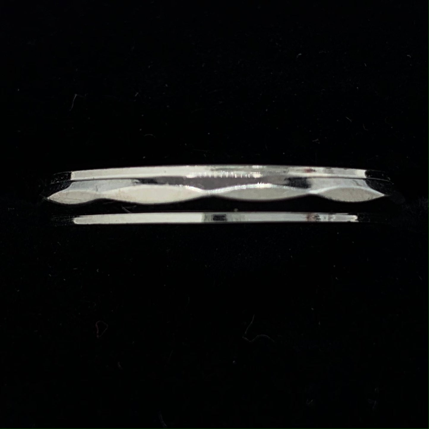 14K White Gold 3mm 12-Sided Design Wedding Band