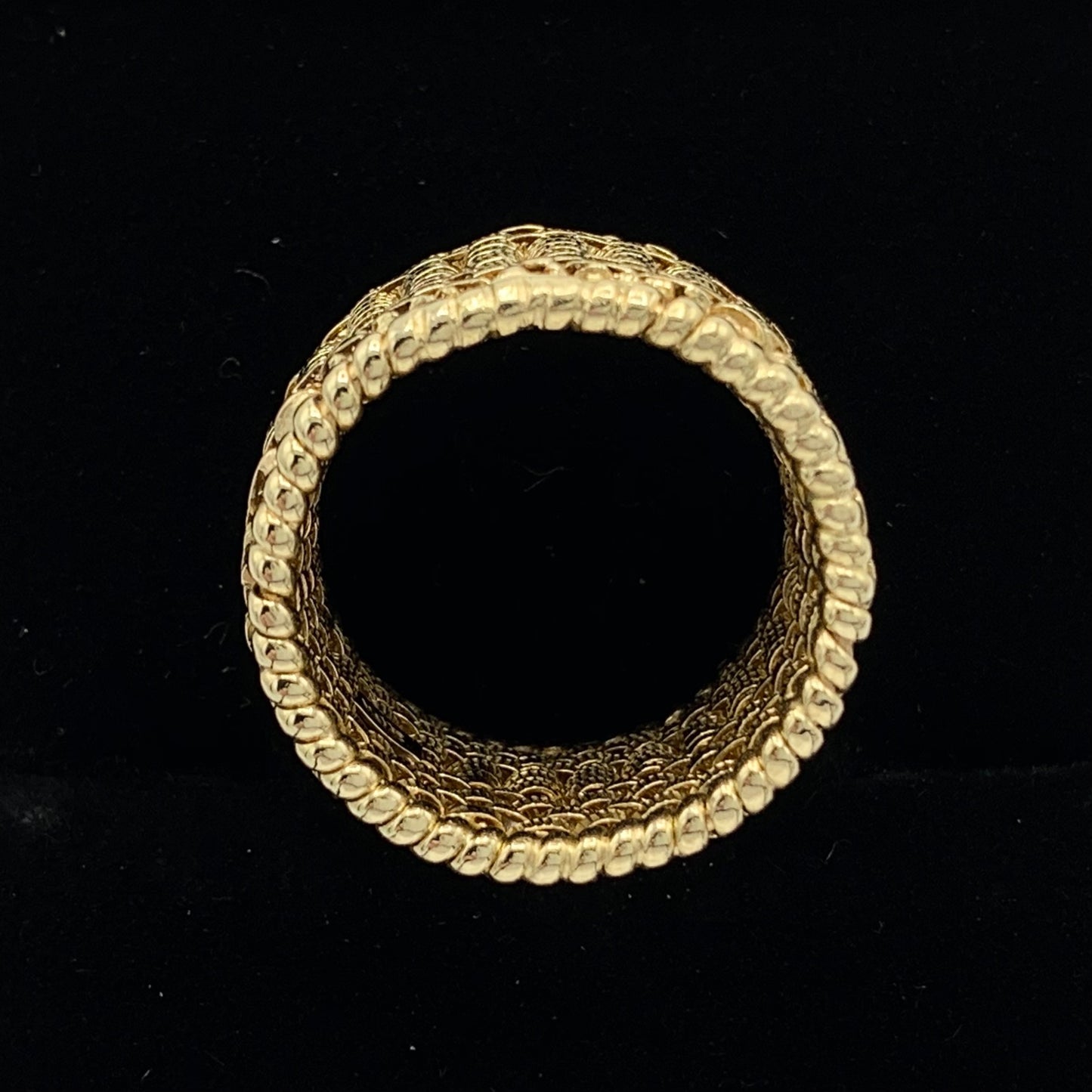 Estate 14K Yellow Gold Basket Setting Wedding Band