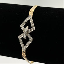Load image into Gallery viewer, 14K Yellow and White Gold Diamond Herringbone Style Bracelet

