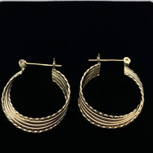Load image into Gallery viewer, 14K Yellow Gold Twist Hoop Earrings
