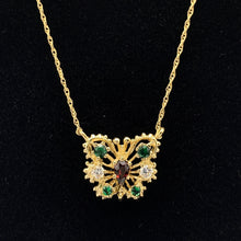 Load image into Gallery viewer, 14K Yellow Gold Butterfly Necklace
