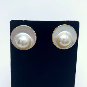 Mother of Pearl 14K Yellow Gold Earrings