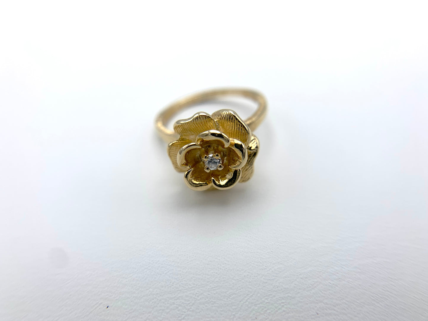 14K Yellow Gold Rose Ring
