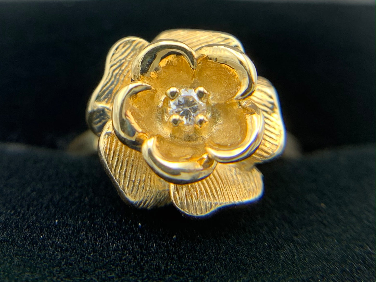 14K Yellow Gold Rose Ring