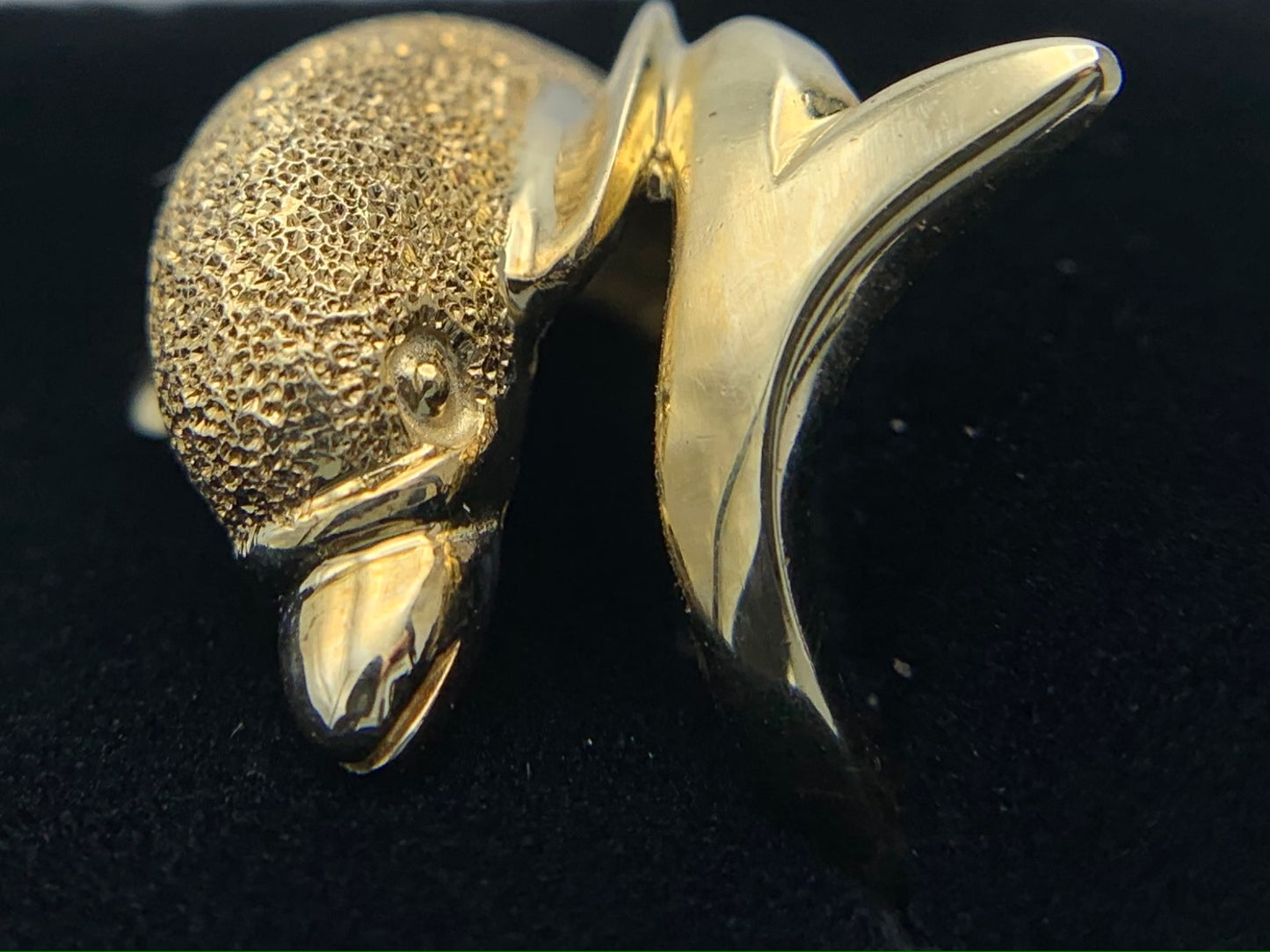 14K Yellow Gold Dolphin Ring