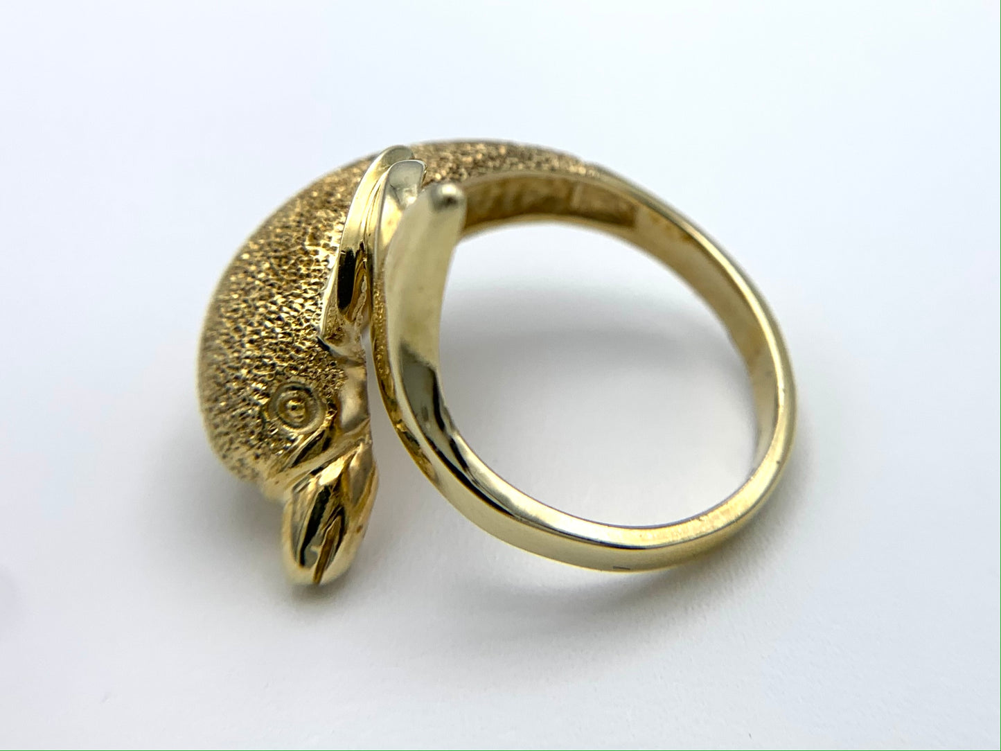 14K Yellow Gold Dolphin Ring
