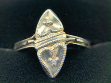 Load image into Gallery viewer, 10K White Gold Two Heart Promise Ring with Diamonds

