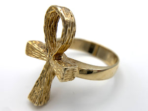10K Yellow Gold Peace Ring