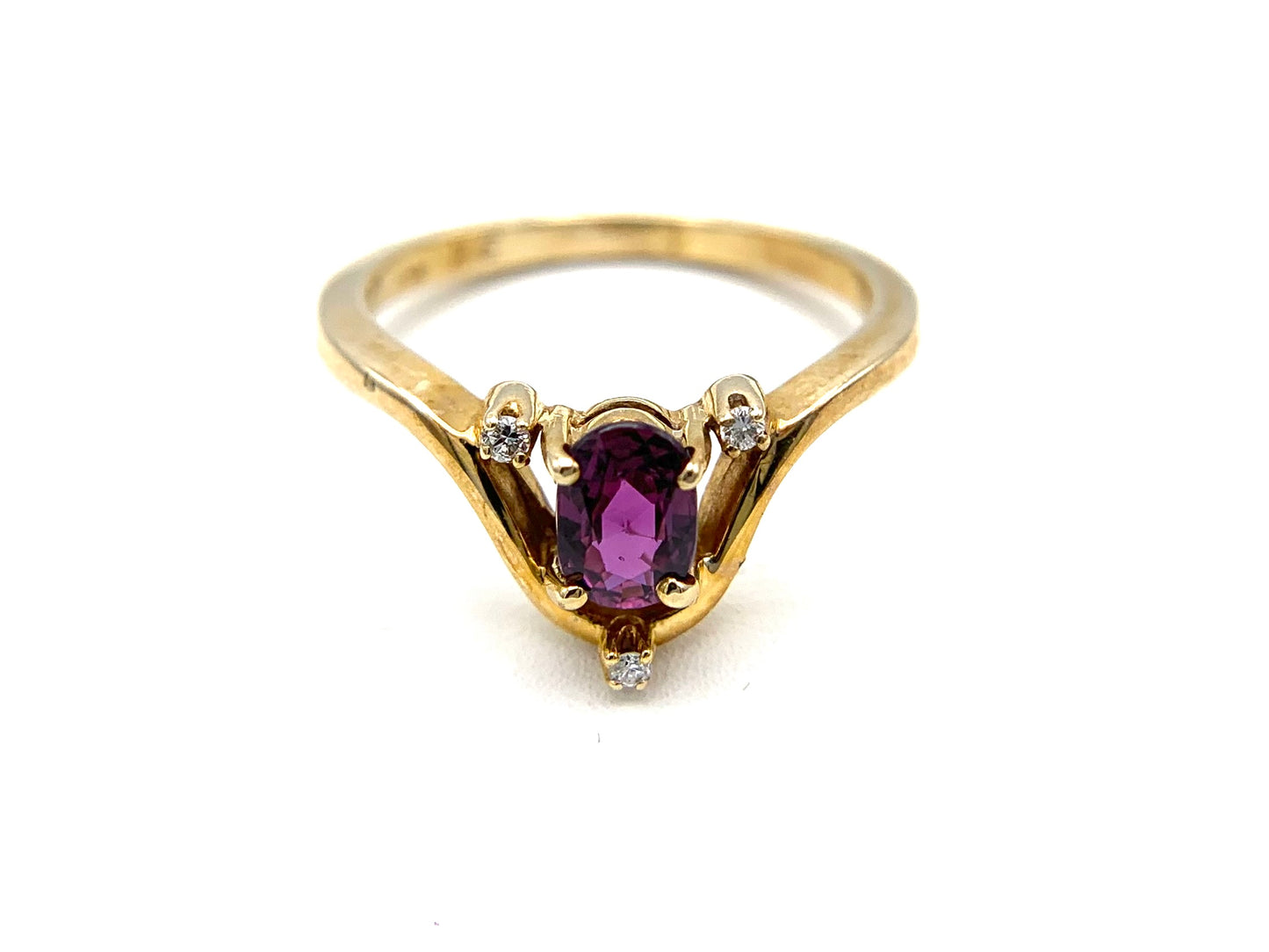 10K Yellow Gold Oval Ruby Ring