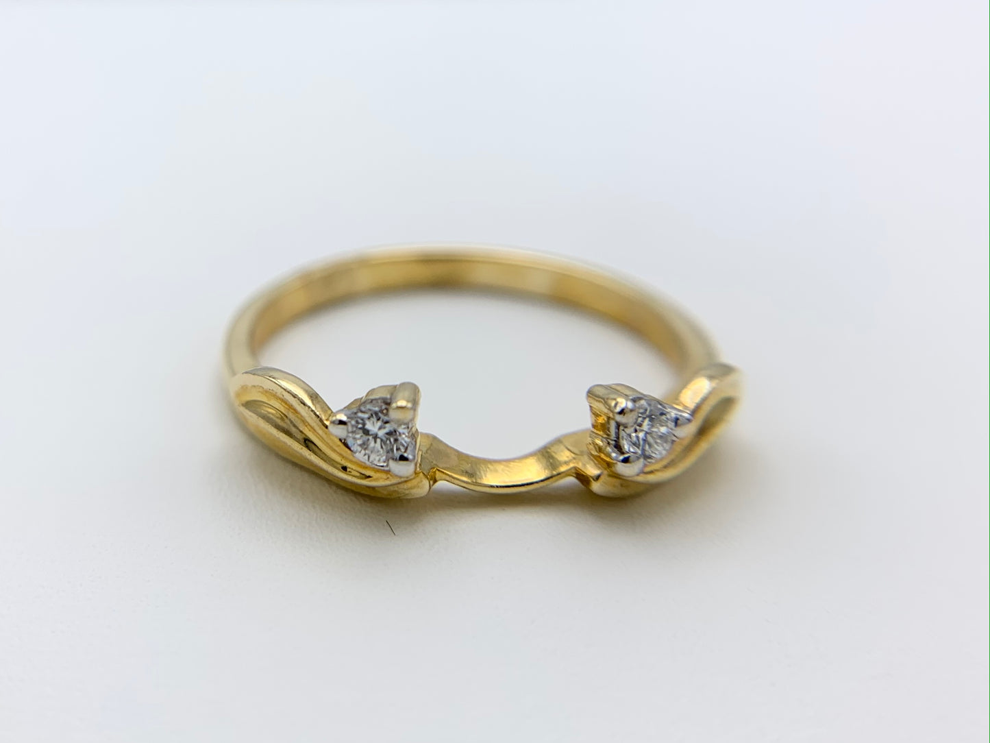 14K Yellow Gold Diamond Solitaire Enhancer Ring