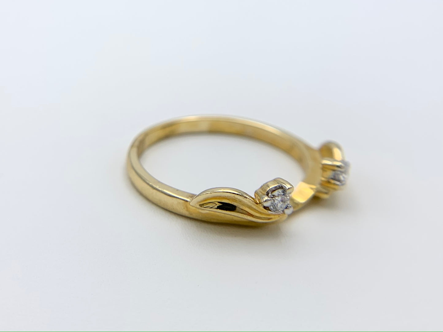 14K Yellow Gold Diamond Solitaire Enhancer Ring