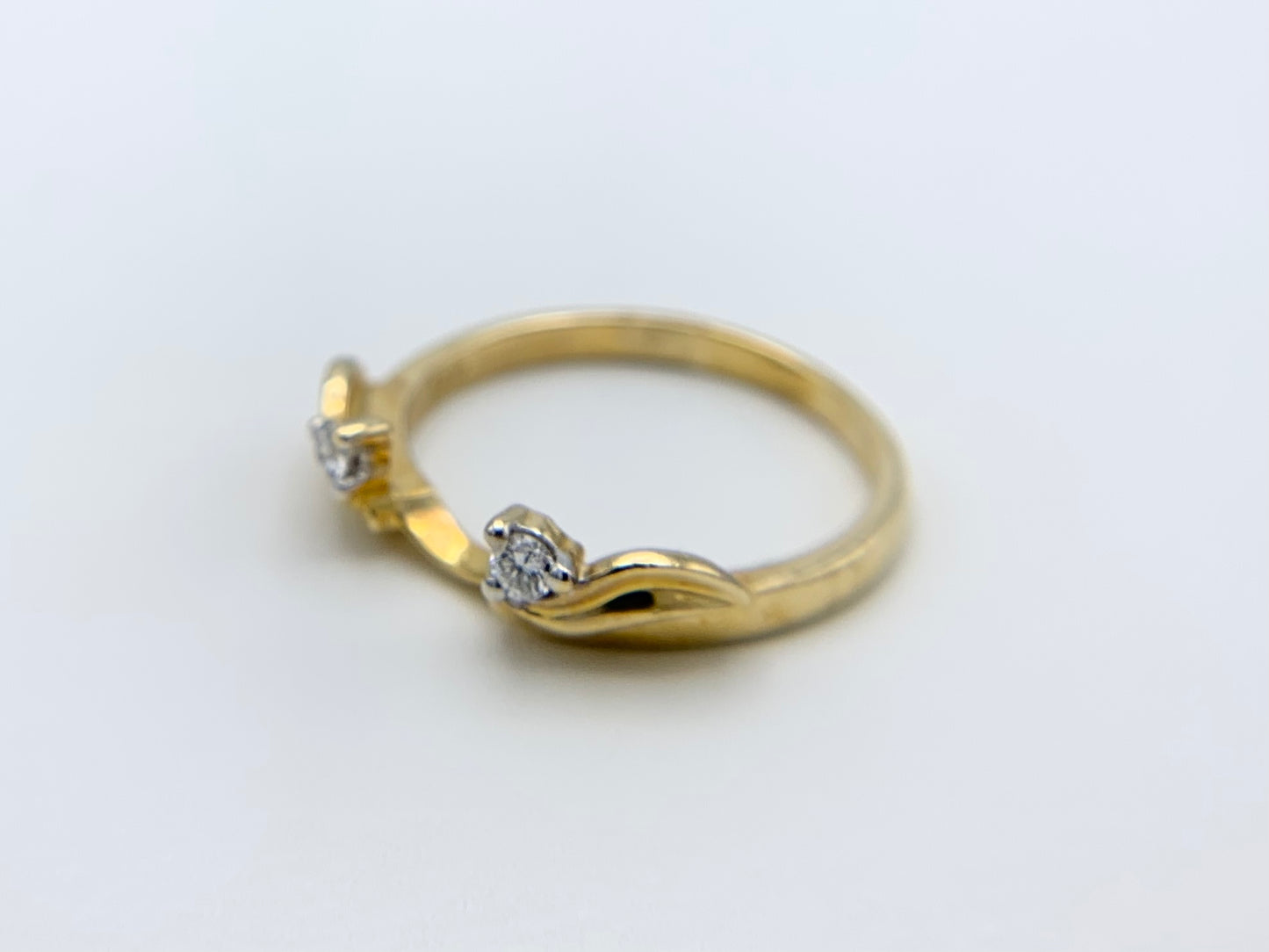 14K Yellow Gold Diamond Solitaire Enhancer Ring
