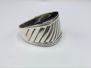 Sterling Silver Dome Rib Ring