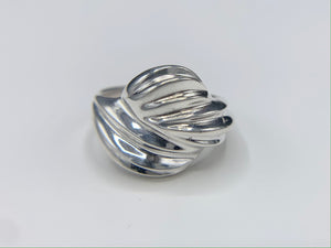 Sterling Silver Wave Dome Rib Ring