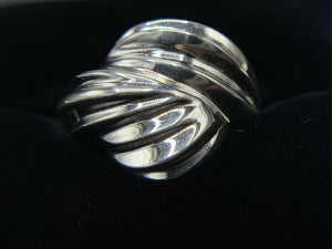 Sterling Silver Wave Dome Rib Ring