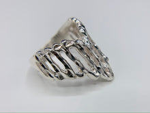 Load image into Gallery viewer, Sterling Silver &#39;Liquid Metal&#39; Free Form Ring

