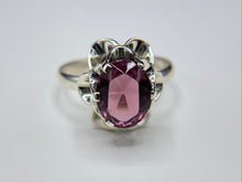 Load image into Gallery viewer, Sterling Silver Alexandrite Flower Ring
