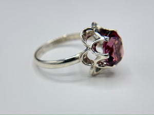 Sterling Silver Alexandrite Flower Ring