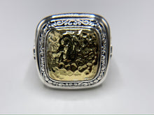 Load image into Gallery viewer, Sterling Silver and Yellow Gold Two Tone Dome Ring
