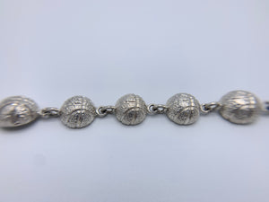 Sterling Silver Basketball Bracelet