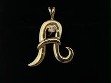 Load image into Gallery viewer, 14K Yellow Gold Letter A Diamond Necklace Pendant
