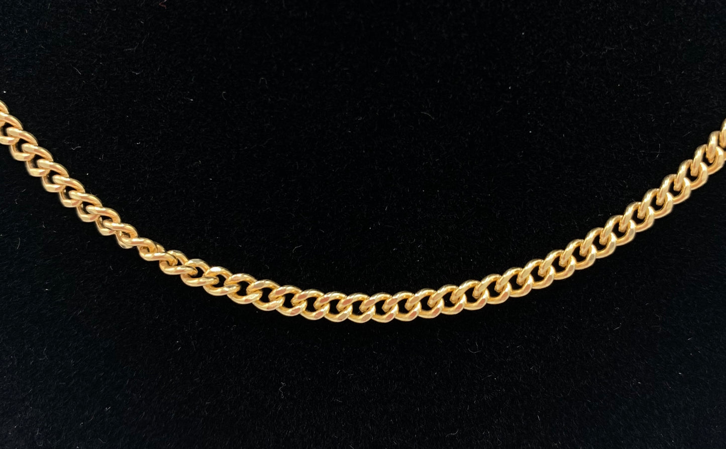 30 Inch Gold Filled Curb link Chain with clasp