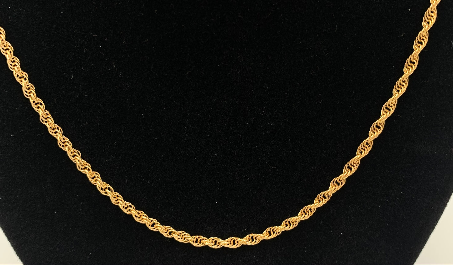 30 Inch Gold Filled Large Rope Style Chain