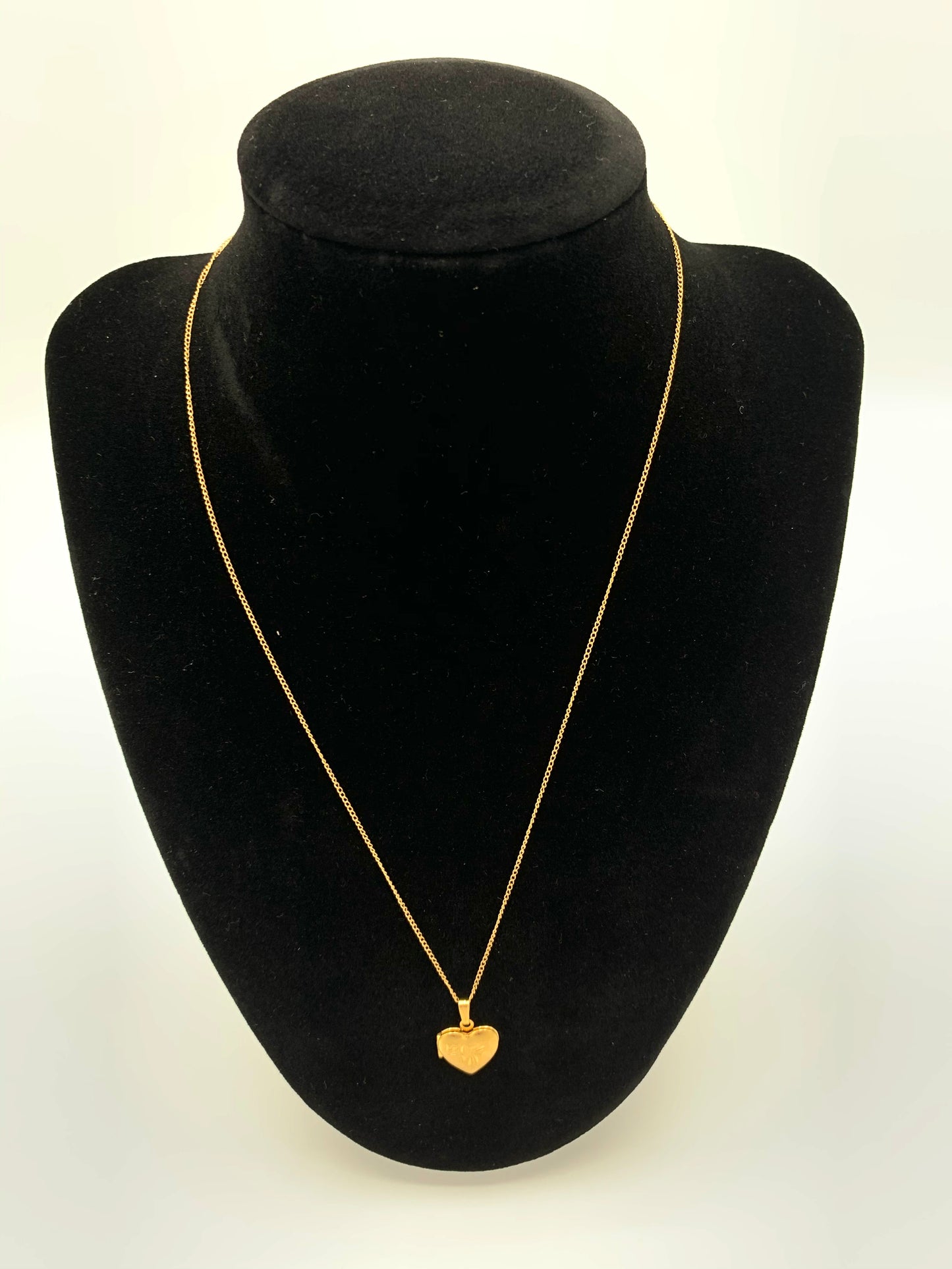 Heart Shaped Locket with Flower Design