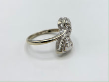Load image into Gallery viewer, 14K White Gold Double Heart Promise Ring

