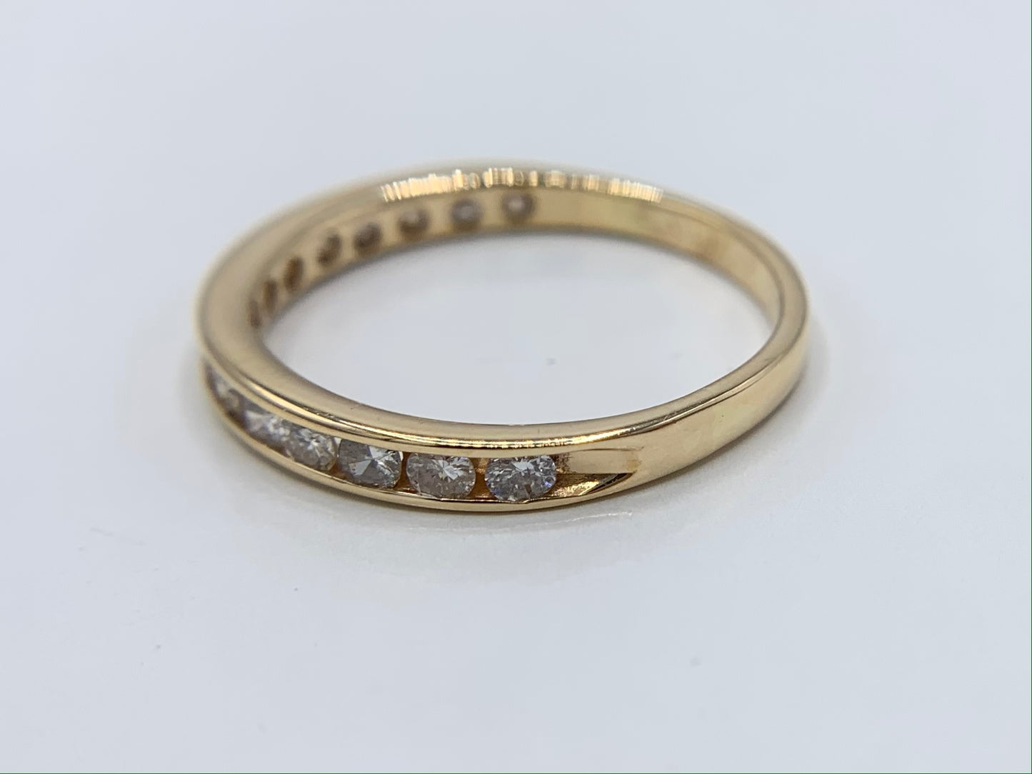 14K Yellow Gold Diamond Wedding Band