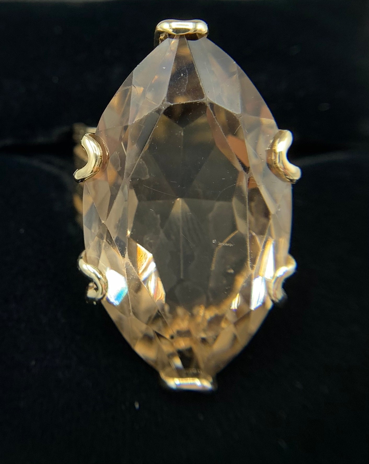14K Yellow Gold Smoky Topaz Ring