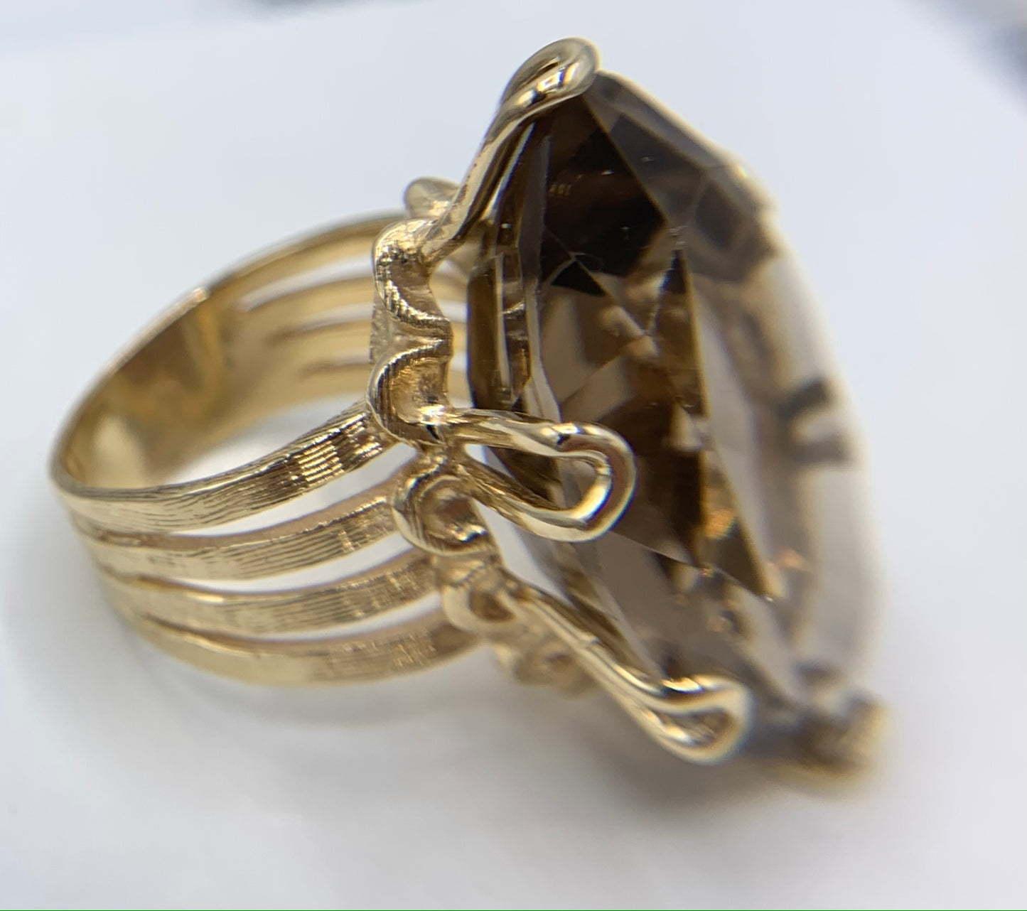 14K Yellow Gold Smoky Topaz Ring