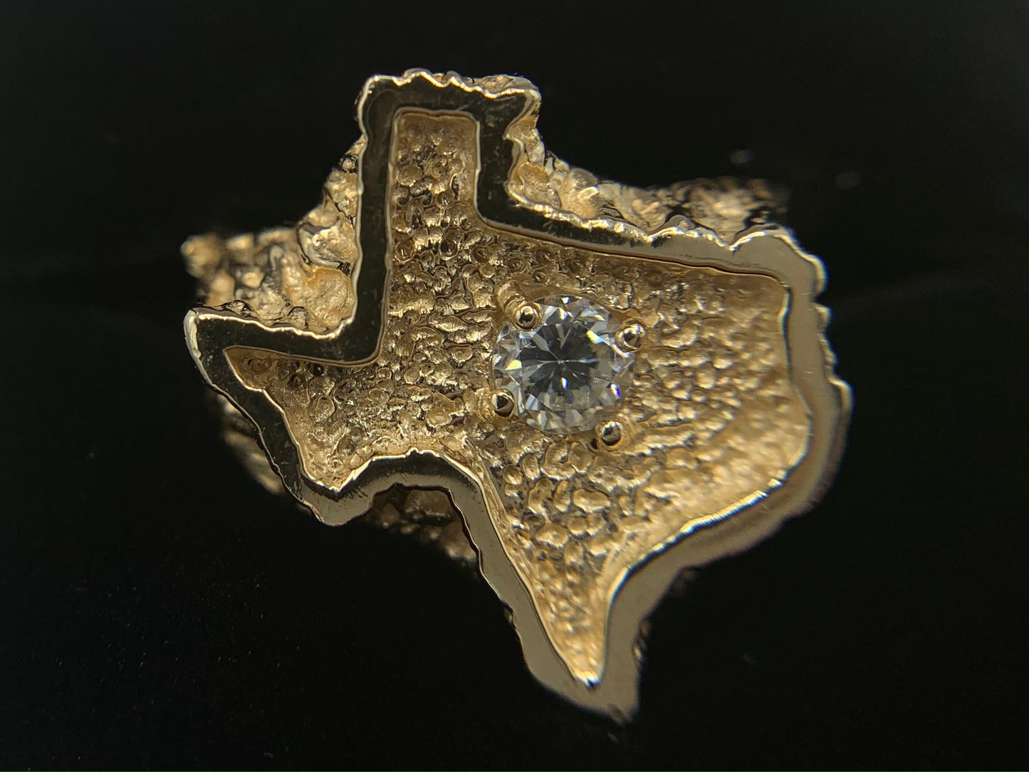 14K Yellow Gold Texas Ring with .25 Carat Diamond