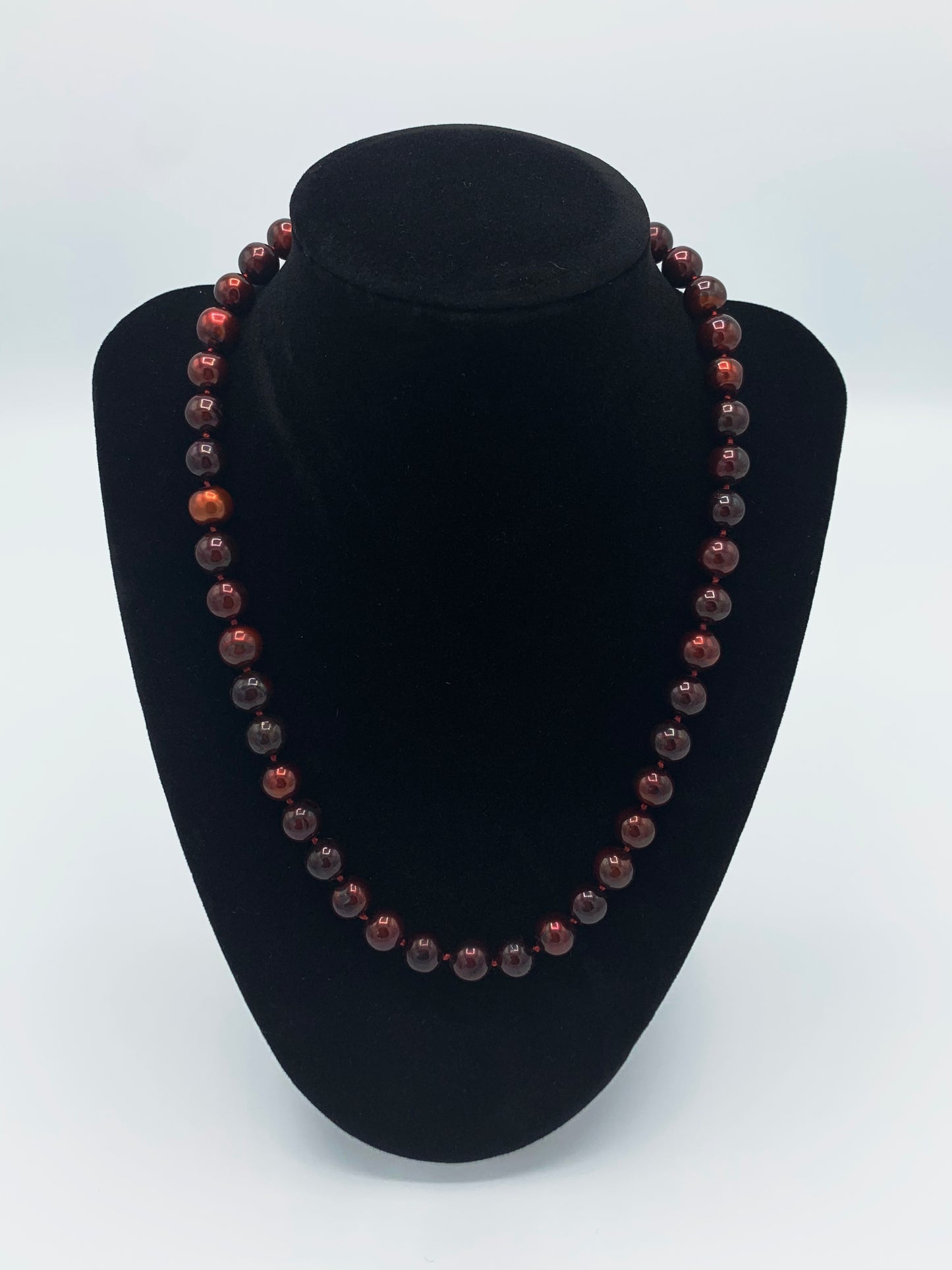 Fresh Water Raspberry Dyed Pearl Necklace