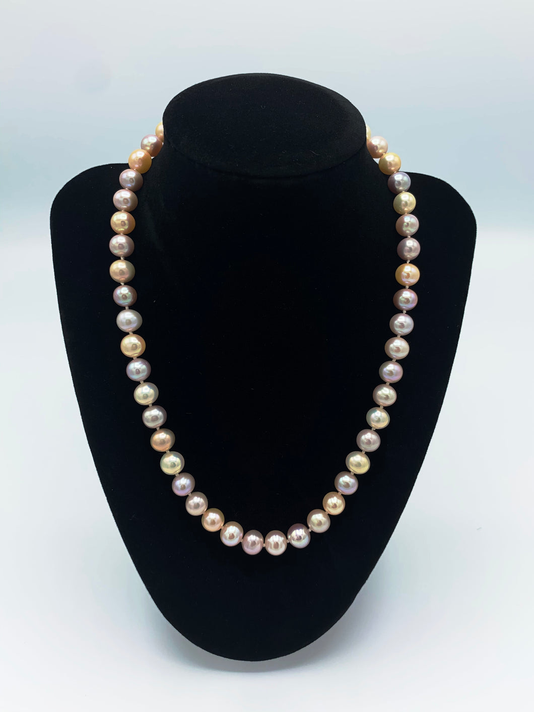 Fresh Water Unsymmetrical Multicolor Pearl Necklace