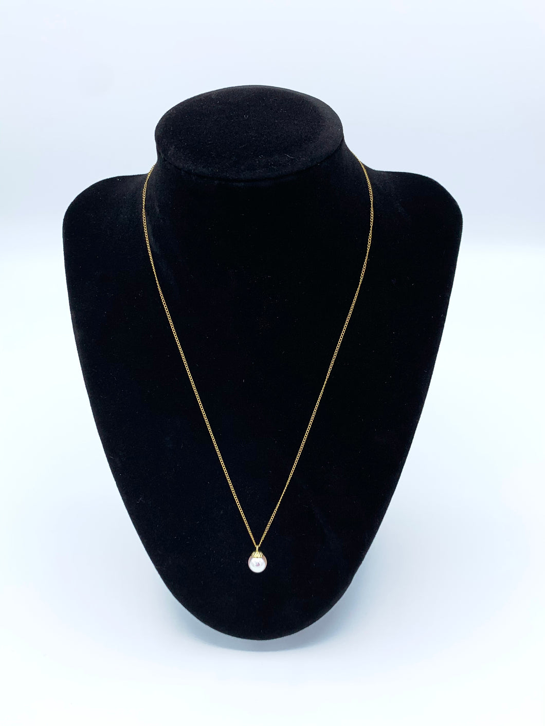 Fresh Water White Pearl Curb Link Necklace